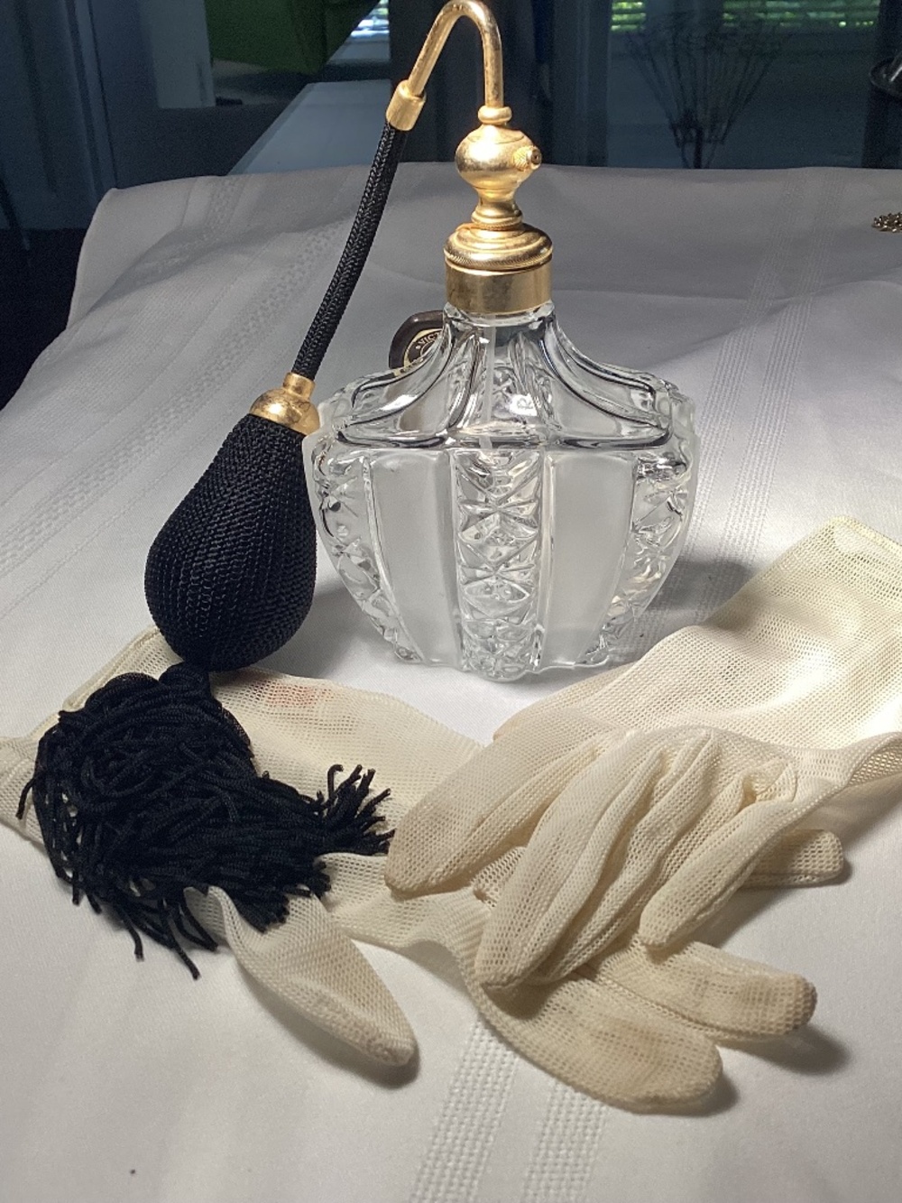 Victoria's Secret Heart Shape Embossed Perfume  Bottle Atomizer  (empty).